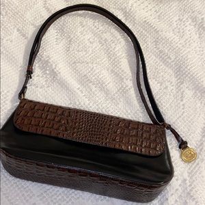 Brahmin leather brown and black shoulder bag